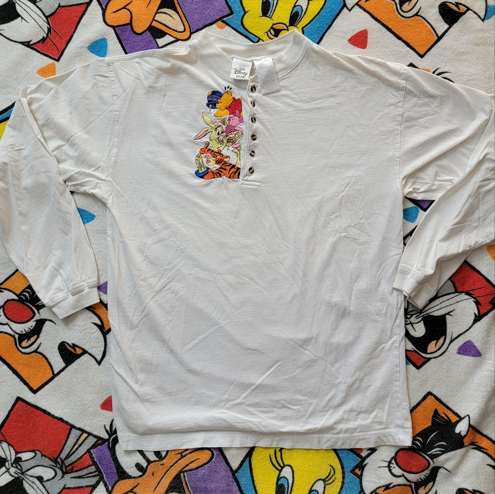 Vintage 90s Winnie The Pooh Embroidered Long Sleeve